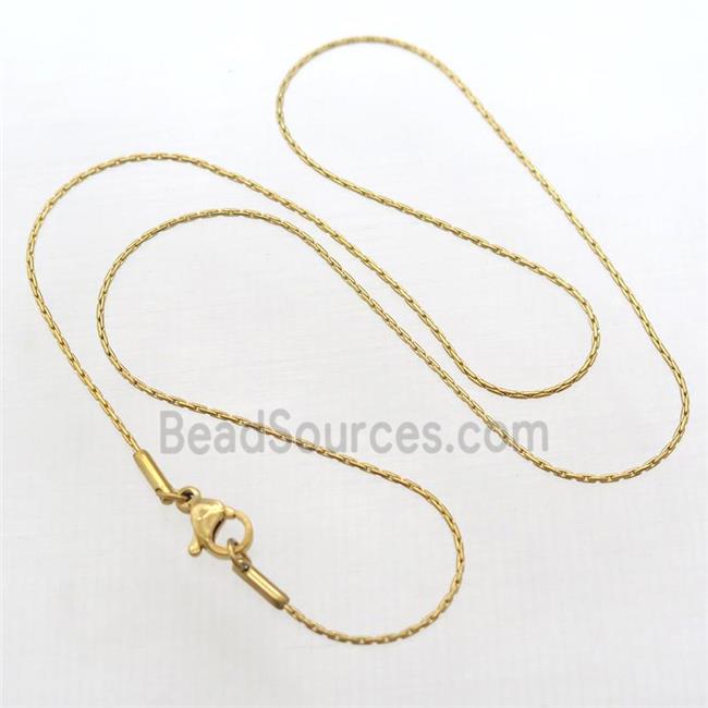 stainless steel necklace chain, gold plated