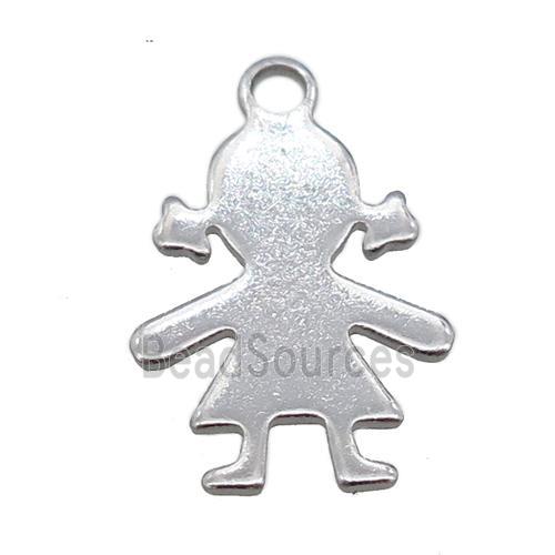 raw stainless steel kids pendant