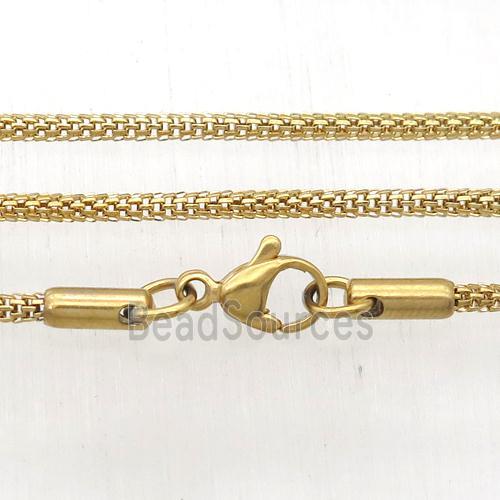 Stainless Steel Necklace Chain, gold plated