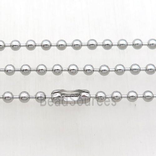 raw Stainless Steel Necklace Ball Chain