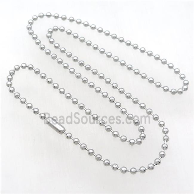 raw Stainless Steel Necklace Ball Chain