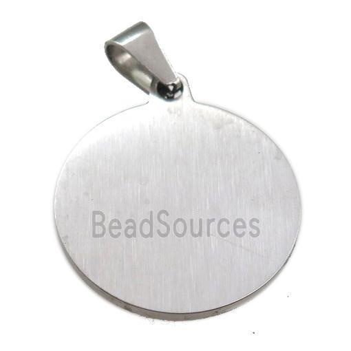 stainless steel circle pendant