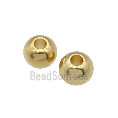 Stainless Steel Beads, round, gold plated