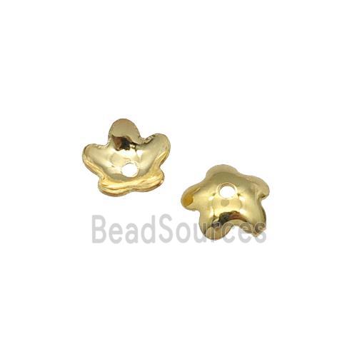 stainless steel beadcaps, gold plated