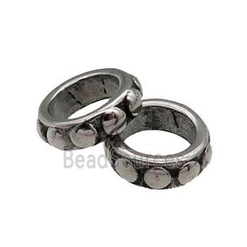 stainless steel spacer beads separator, antique silver