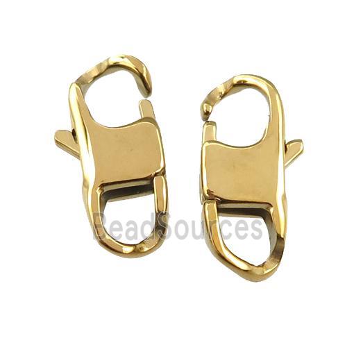 Stainless Steel Lobster Clasp, gold plated