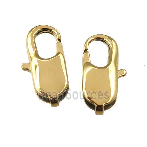 Stainless Steel Lobster Clasp, gold plated