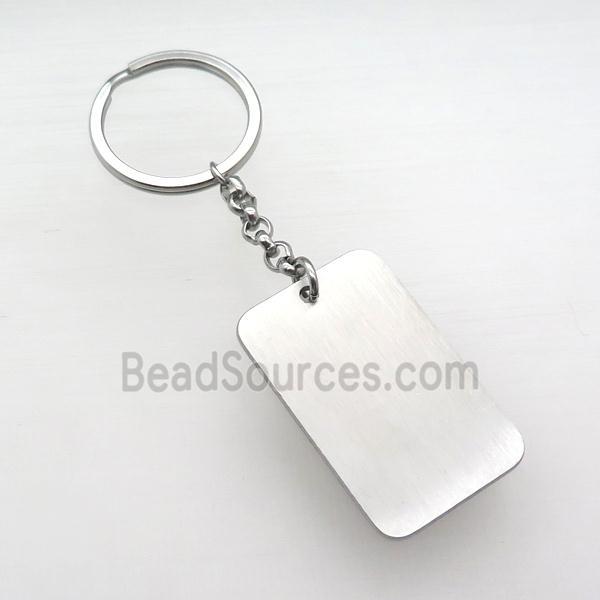 raw Stainless Steel keychain pendant