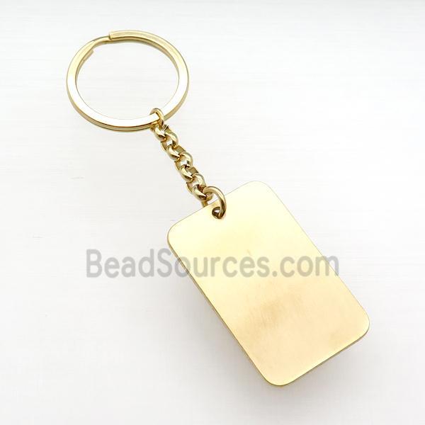 Stainless Steel keychain pendant gold plated