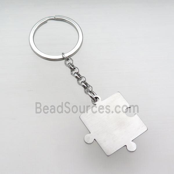 raw Stainless Steel keychain pendant