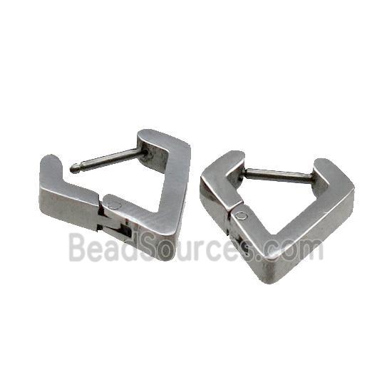 raw Stainless Steel Latchback Earring