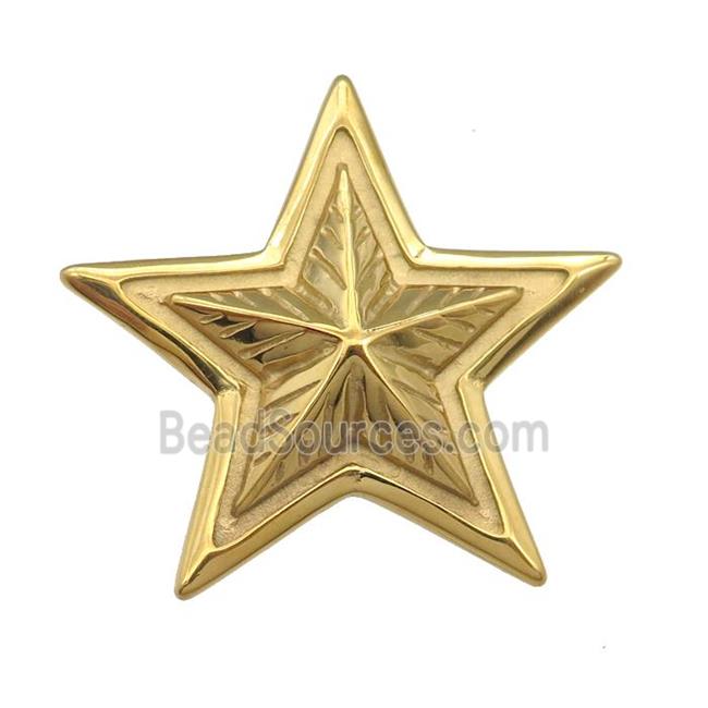 Stainless Steel star pendant gold plated