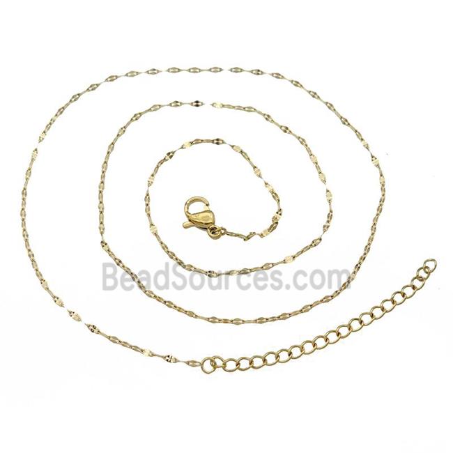 Stainless Steel Necklace Chain Gold Plated