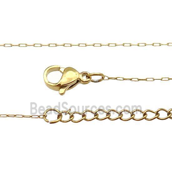 Stainless Steel Necklace Chain Gold Plated