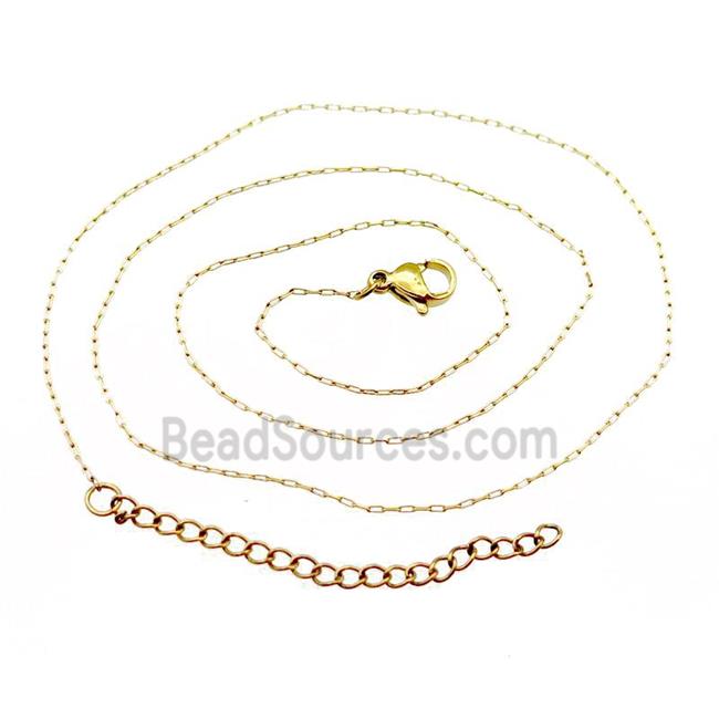 Stainless Steel Necklace Chain Gold Plated