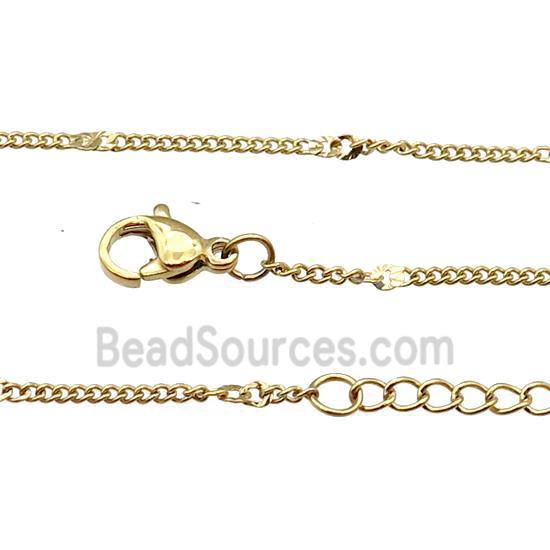 Stainless Steel Necklace Chain Gold Plated