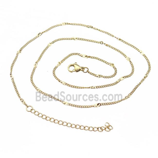 Stainless Steel Necklace Chain Gold Plated