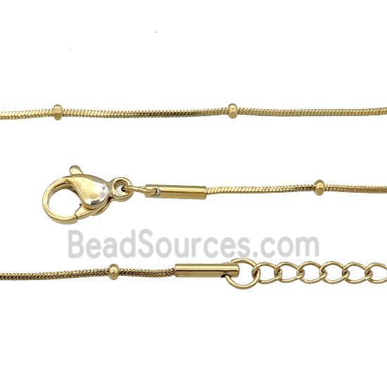 Stainless Steel Necklace Chain Gold Plated