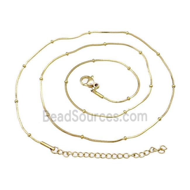 Stainless Steel Necklace Chain Gold Plated