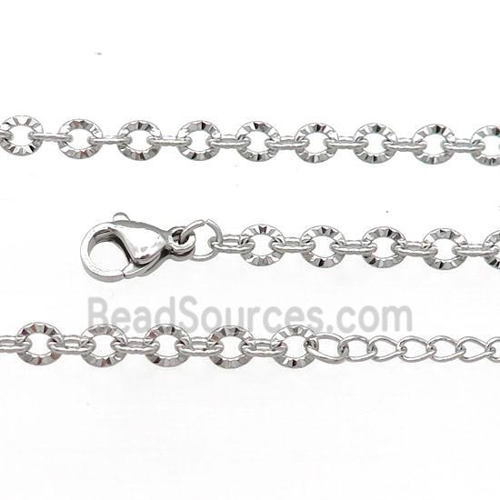 Raw Stainless Steel Necklace Chain