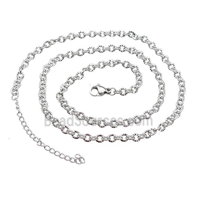 Raw Stainless Steel Necklace Chain