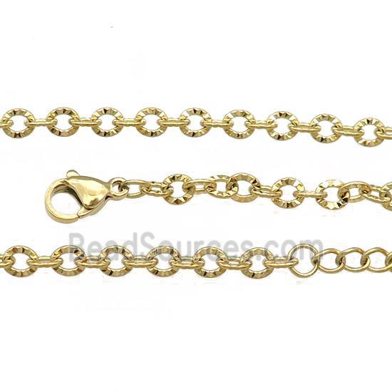 Stainless Steel Necklace Chain Gold Plated