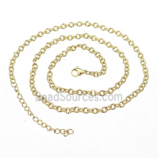 Stainless Steel Necklace Chain Gold Plated