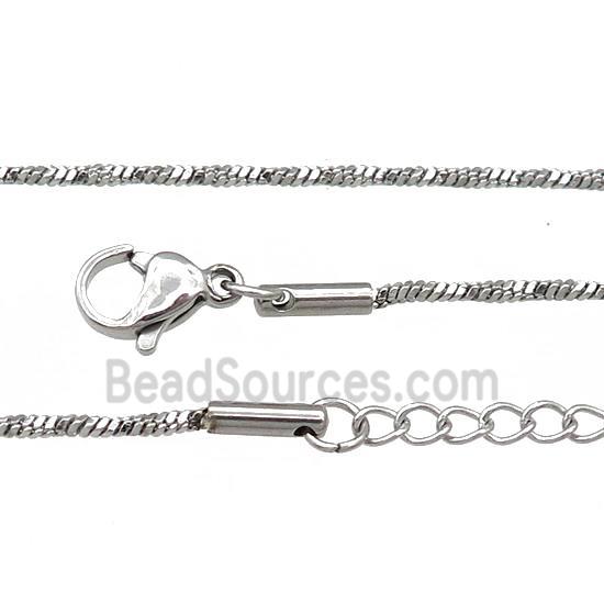 Raw Stainless Steel Necklace Chain