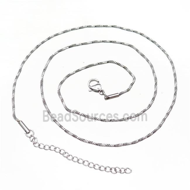 Raw Stainless Steel Necklace Chain