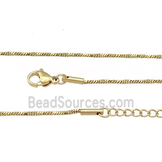 Stainless Steel Necklace Chain Gold Plated