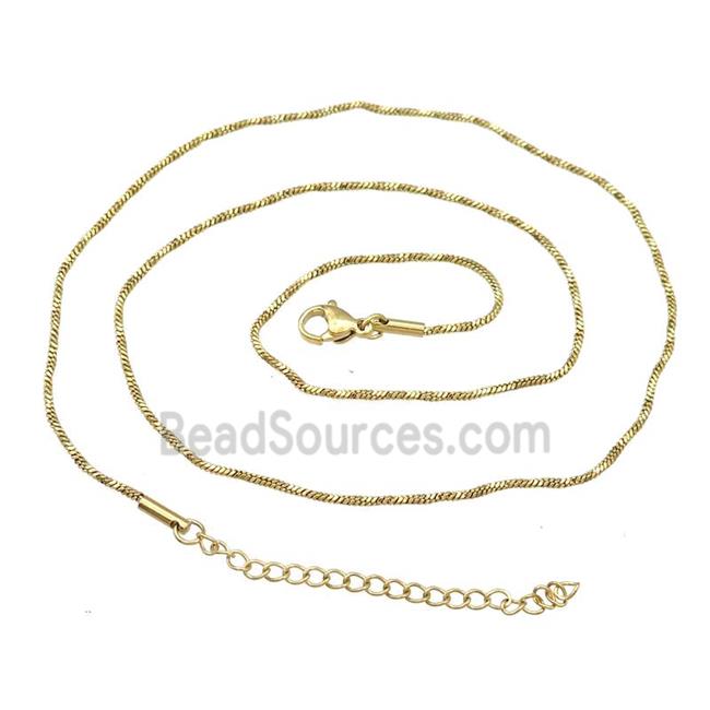 Stainless Steel Necklace Chain Gold Plated