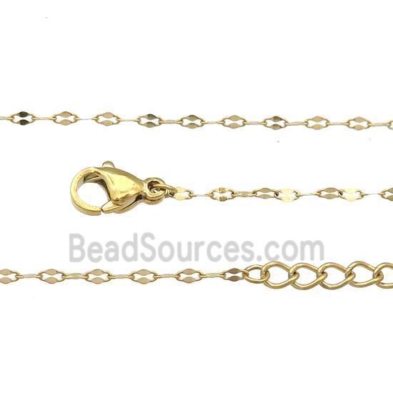 Stainless Steel Necklace Chain Gold Plated