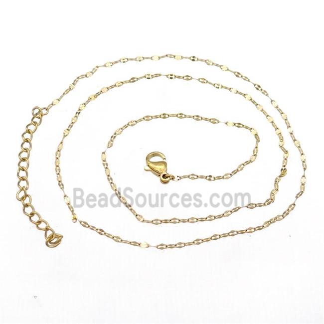 Stainless Steel Necklace Chain Gold Plated