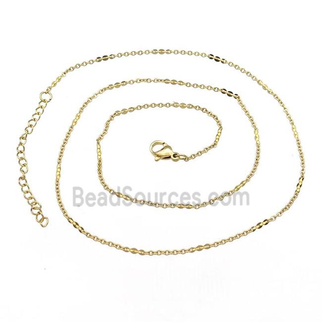 Stainless Steel Necklace Chain Gold Plated