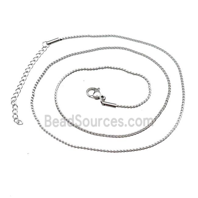 Raw Stainless Steel Necklace Chain