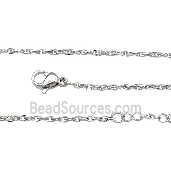 Raw Stainless Steel Necklace Chain