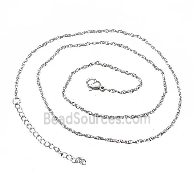 Raw Stainless Steel Necklace Chain