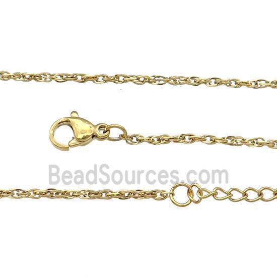 Stainless Steel Necklace Chain Gold Plated