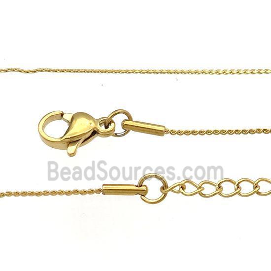 Stainless Steel Necklace Chain Gold Plated