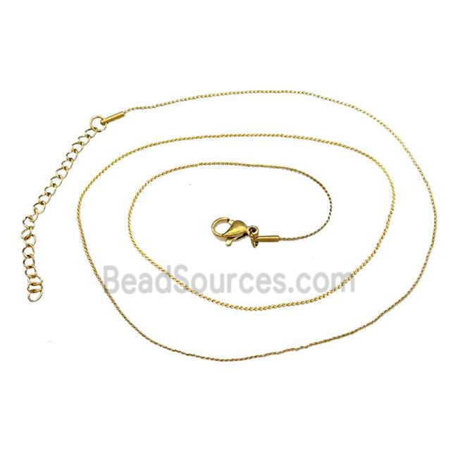 Stainless Steel Necklace Chain Gold Plated