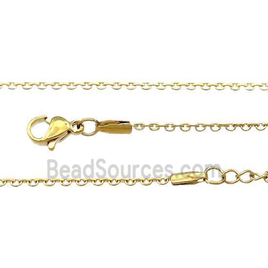 Stainless Steel Necklace Chain Gold Plated