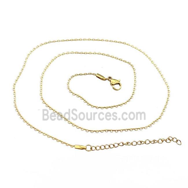 Stainless Steel Necklace Chain Gold Plated