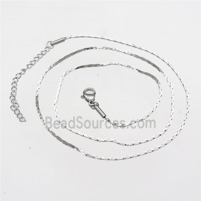 Raw Stainless Steel Necklace Chain