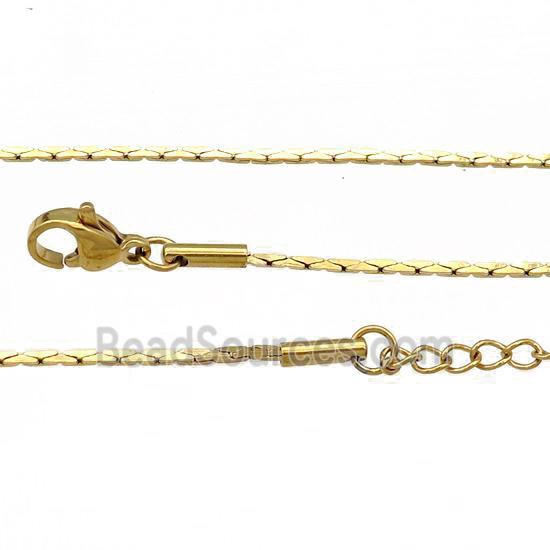 Stainless Steel Necklace Chain Gold Plated