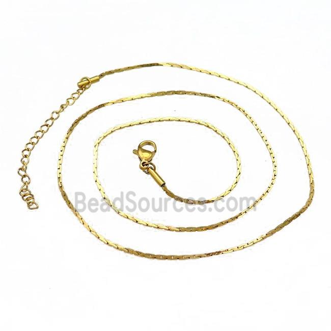 Stainless Steel Necklace Chain Gold Plated