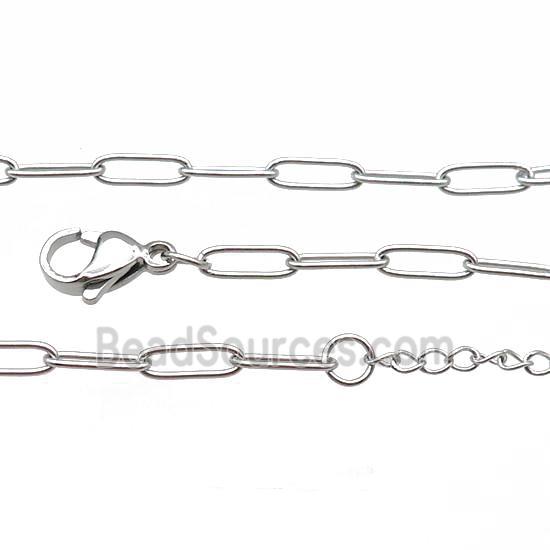 Raw Stainless Steel Necklace Chain