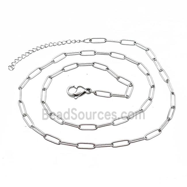 Raw Stainless Steel Necklace Chain