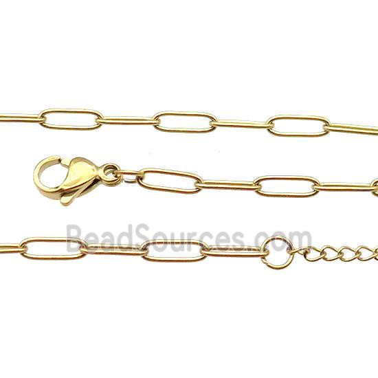 Stainless Steel Necklace Chain Gold Plated