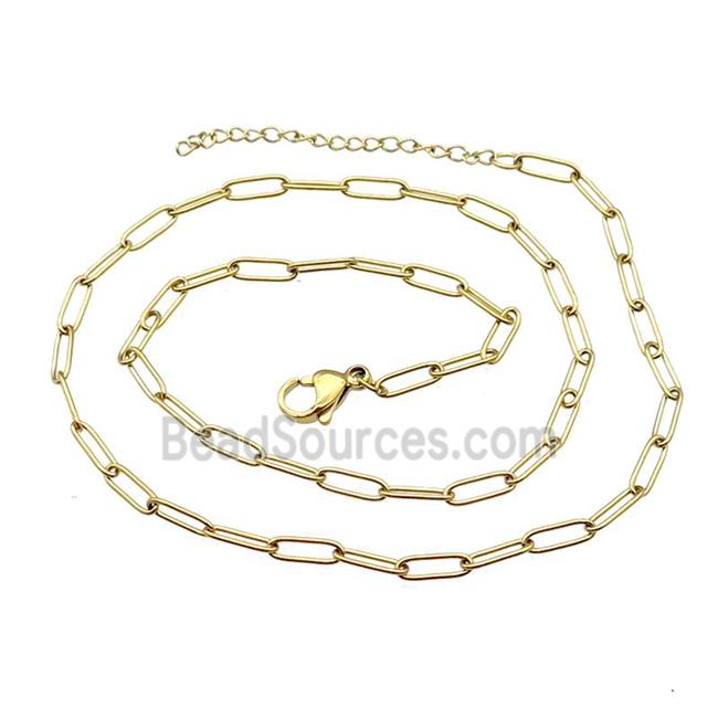 Stainless Steel Necklace Chain Gold Plated