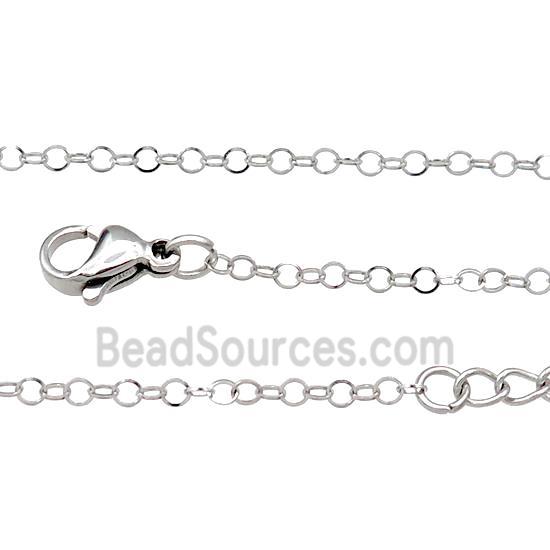 Raw Stainless Steel Necklace Chain